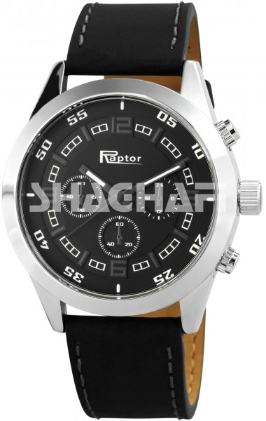 Raptor Herren-Uhr Armband Oberseite Echtleder Dornschließe Analog Quarz RA20060