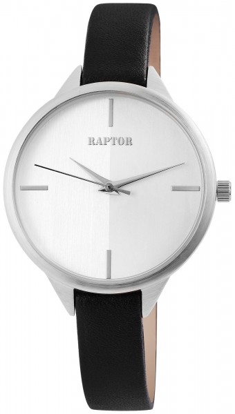 Raptor Damen - Uhr schmales Echtleder Armband Dornschließe analog Quarz RA10028