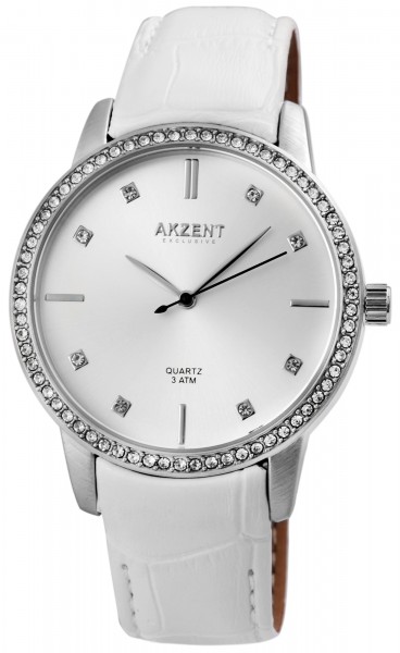 Akzent Exclusive Damen - Uhr Lederimitations Armbanduhr Analog Quarz 1900184