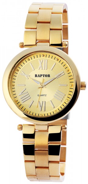 Raptor Damen-Uhr Edelstahl Armband Analog Quarz Edelstahl Faltschließe RA10070