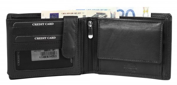 Leonardo Verrelli Herren – Geldbörse Echt Leder RFID Schutz 10x12 cm 3000354