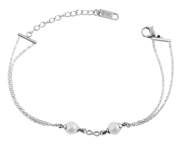Akzent Damen - Armband Edelstahl Infinity Motiv Länge 16 + 4 cm Stärke 2 mm 5030442