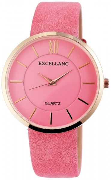 Excellanc Damen – Uhr Lederimitations Armbanduhr Analog Quarz 1900037