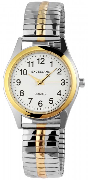 Excellanc Herren-Uhr mit Metallzugband Comfort Fit Analog Quarz 2700013