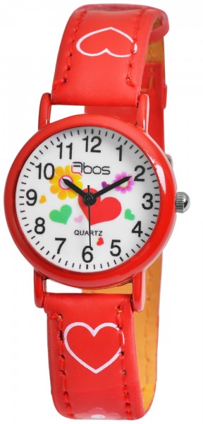 QBOS Kinder – Uhr Lederimitations Armbanduhr Jungen Mädchen Analog Quarz 4900002