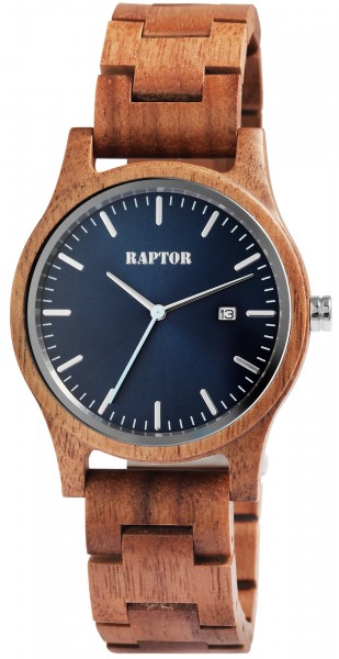 Raptor Unisex-Uhr Malte Holz Faltschließe Analog Quarz RA20359