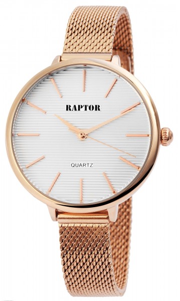 Raptor Damen-Uhr Milanaise Armband Edelstahl Hakenverschluss Analog Quarz RA10031