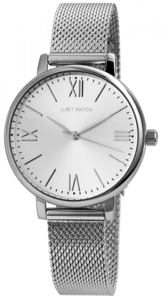 Just Watch Damen-Uhr Milanaisearmband Edelstahl Armbanduhr Analog Quarz JW10075