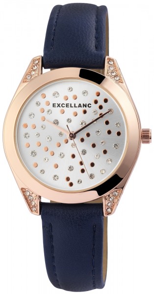 Excellanc Damen – Uhr Lederimations Armband Analog Quarz Uhrwerk 1900176-001