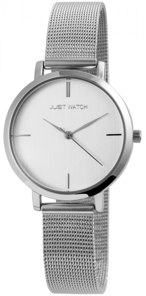 Just Watch Damen-Uhr Milanaisearmband Edelstahl Armbanduhr Analog Quarz JW10080