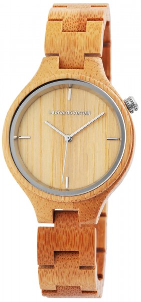 Leonardo Verrelli - Damen Holz Armbanduhr Analoganzeige Quarzwerk 1800132