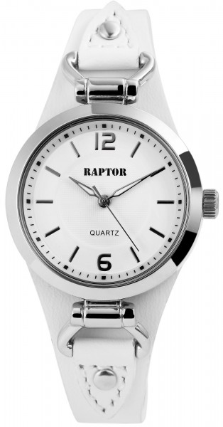 Raptor Damen-Uhr Unterlegarmband Oberseite Echt Leder Analog Quarz RA10148