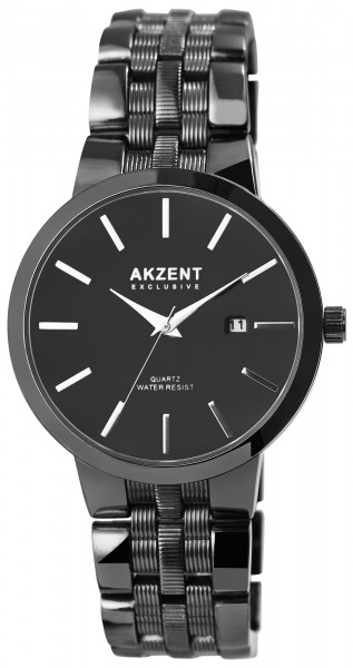 Akzent Exclusive Herren - Uhr Metall Armbanduhr Datum Analog Quarz 2800072