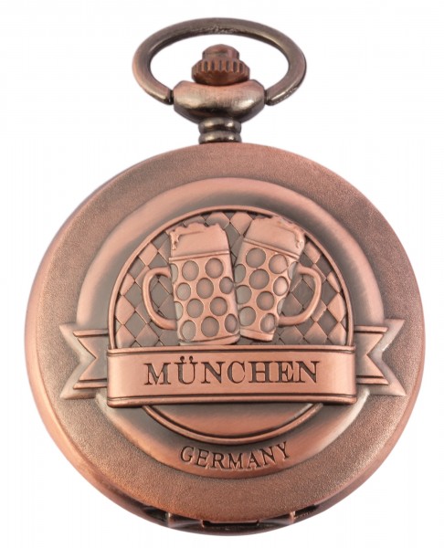 Excellanc Herren-Taschenuhr Metall München Drockknopfverschluss 4000028