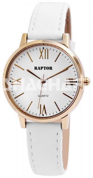 Raptor Damen-Uhr Armband Oberseite Echtleder Analog Quarzwerk RA10115
