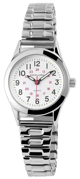 Excellanc Damen-Uhr Zugband Silberfarbend Metall Analog 1700025-001