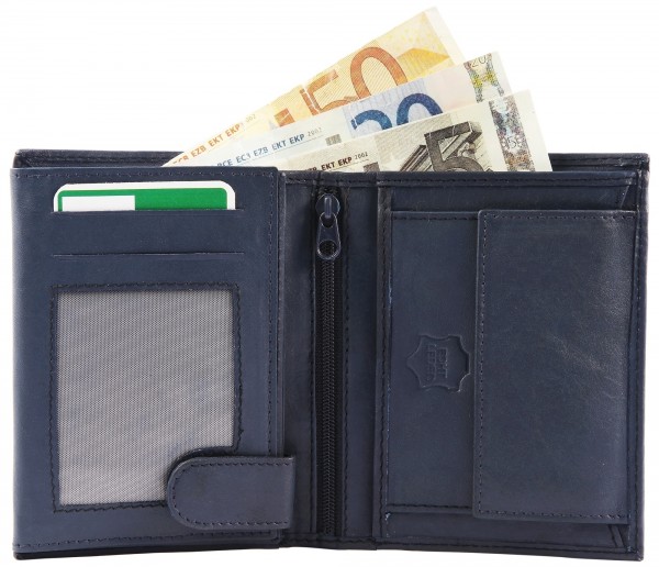 Excellanc Herren - Geldbörse Echt Leder Portemonnaie Brieftasche Format 12 x 10 cm 3000123