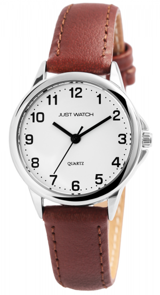 Just Watch Damen-Uhr Echt Leder Klassisch Elegant Analog Quarz JW10069