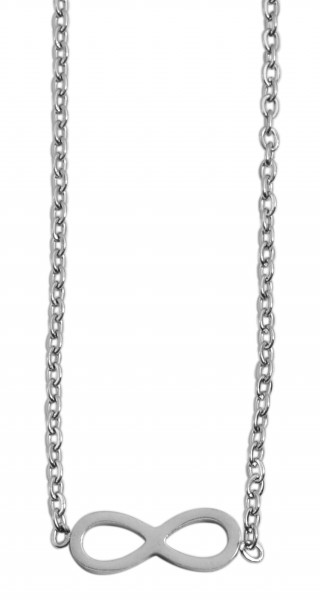 Akzent Damen - Halskette infinity Anhänger Edelstahl Ankerkette 43+5cm 5010260