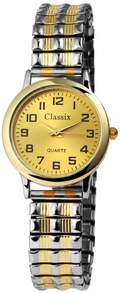 Classix Damen – Uhr Zugarmband Metall Armbanduhr Analog Quarz 1700011
