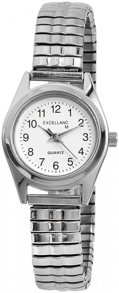 Excellanc Damen-Uhren mit Metallzugband Größe L Comfort fit Analog Quarz