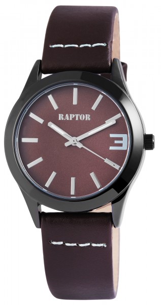 Raptor Damen-Uhr Armband Echt Leder Elegant Schlicht Analog Quarz RA10088