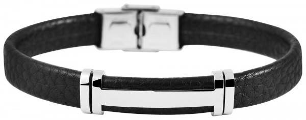 Akzent Unisex - Armband aus Echtleder mit Edelstahl Länge 21,5 cm 5040260