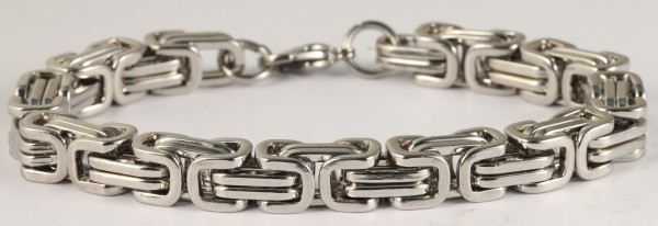 Akzent Edelstahl Armband in Silberfarbig, Länge: 22 cm - 5030005