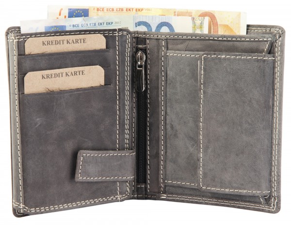 Akzent Herren - Geldbörse aus Echtleder Portemonnaie Format 12 x 9 cm 3000071