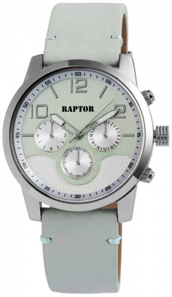 Raptor Herren - Uhr Oberseite Echt Leder Armbanduhr Analog Quarzwerk RA20067