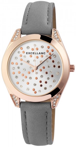 Excellanc Damen – Uhr Lederimations Armband Analog Quarz Uhrwerk 1900176-001