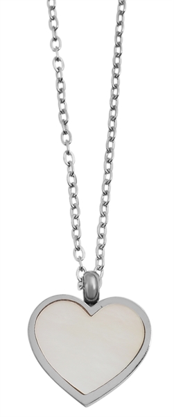 Akzent Damen - Halskette Herz Anhänger Edelstahl Ankerkette 43+5cm 5010272