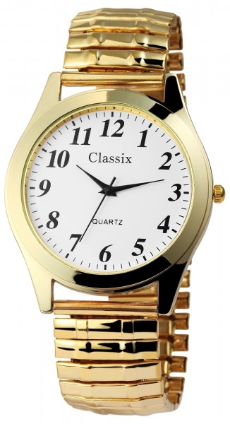 Classix Herren – Uhr Zugarmband Metall Armbanduhr Analog Quarz 2700004