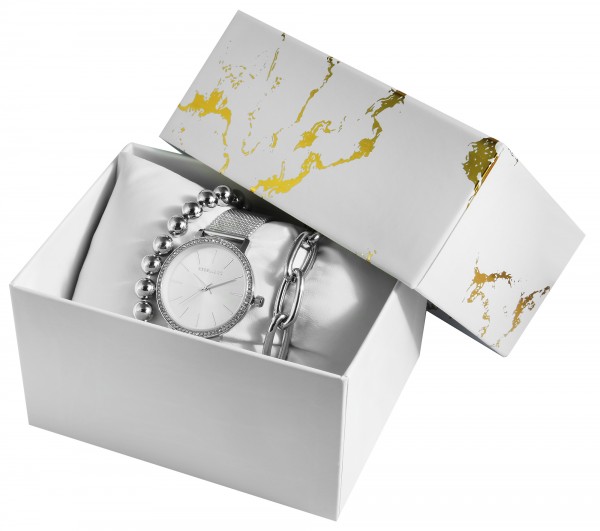 Excellanc Damengeschenkset mit Armbanduhr und zwei Armbändern