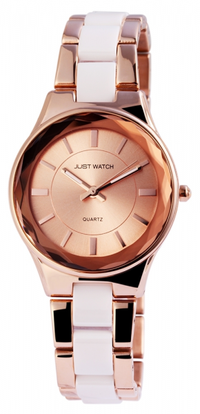 Just Watch Damen-Uhr Edelstahl Armbanduhr Bicolor Analog Quarz JW10039