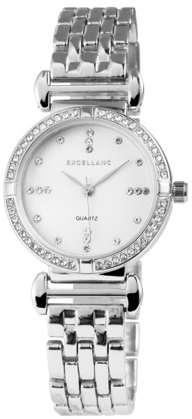 Excellanc Damen-Uhr Metallarmband Clipverschluss Analog Armbanduhr Quarz 1800040