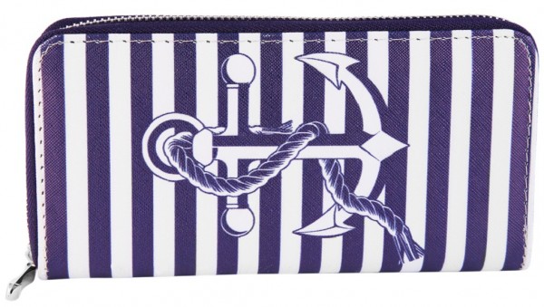 Damen Geldbörse aus Lederimitat. Format 19 x 10 cm.
