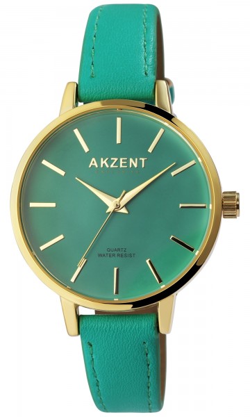 Akzent Exclusive Damen - Uhr Lederimitations Armbanduhr Analog Quarz 1900247
