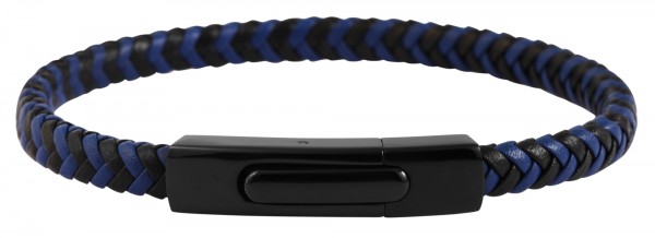 Akzent Unisex - Armband aus Echtleder mit Edelstahl Länge 21,5 cm 5040235