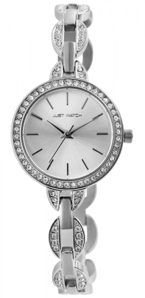Just Watch Damen-Uhr Edelstahl Armband Datum Strass JW300 Analog Quarz JW10149