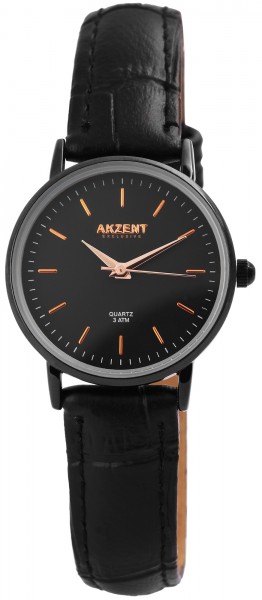 Akzent Exclusive Damen - Uhr Lederimitations Armbanduhr Analog Quarz 1900183