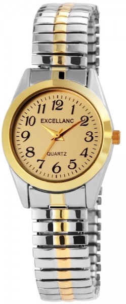 Excellanc Damen - Uhr Zugarmband Metall Analog Quarz Armbanduhr 1700023