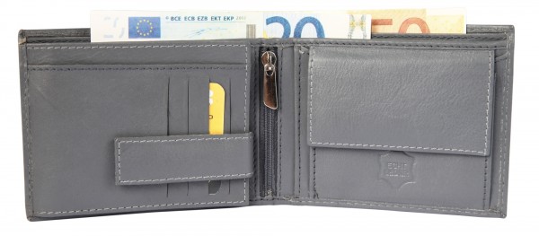 Leonardo Verrelli Herren - Geldbörse Echtleder Kompakt Portemonnaie Crunch 11 x 8,5 x 2 cm 3000217