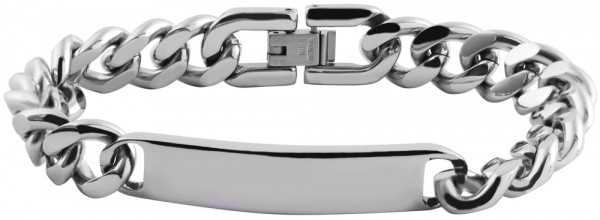 Akzent Edelstahl Armband in mit Leiterverschluss, Länge: 21 cm - 24000109