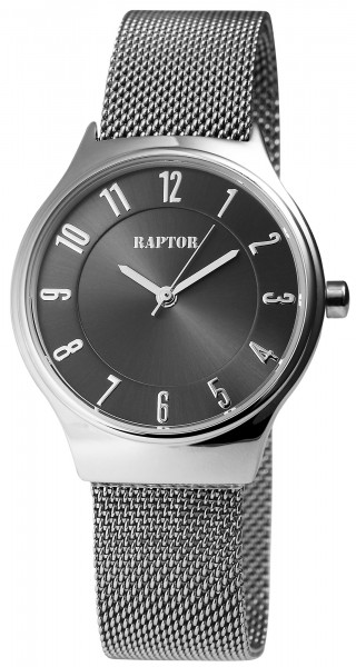 Raptor Damen–Uhr Edelstahl Milanaise Armband Analog Quarz RA10005