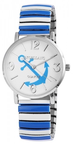 Excellanc Damen – Uhr Maritim Zugband Metall Armbanduhr Analog Quarz 1700006