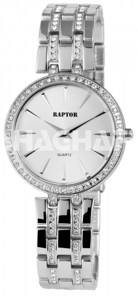 Raptor Damen-Uhr Edelstahl Armband mit Strassbesatz Analog Quarz RA10137