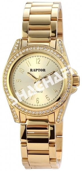 Raptor Damen-Uhr Edelstahl Armband mit Strassbesatz Analog Quarz RA10054