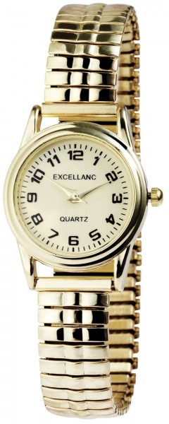 Excellanc Damen - Uhr Metall Zugarmband Armbanduhr Analog Quarz 1700024