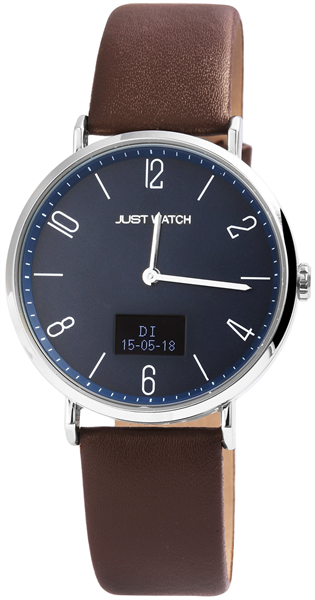 Just Watch JW108 Hybrid Smart Watch Herrenuhr mit Echtlederband - UVP 129,95€